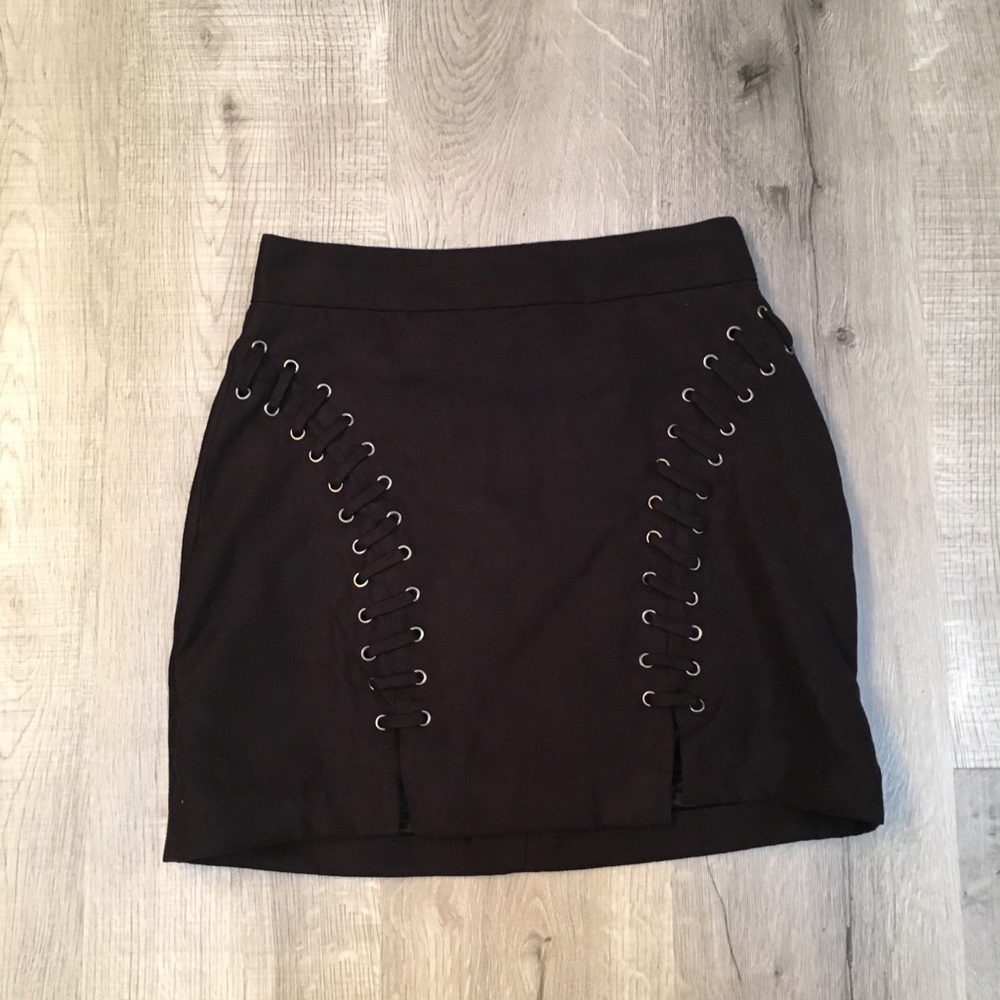 Braided mini skirt